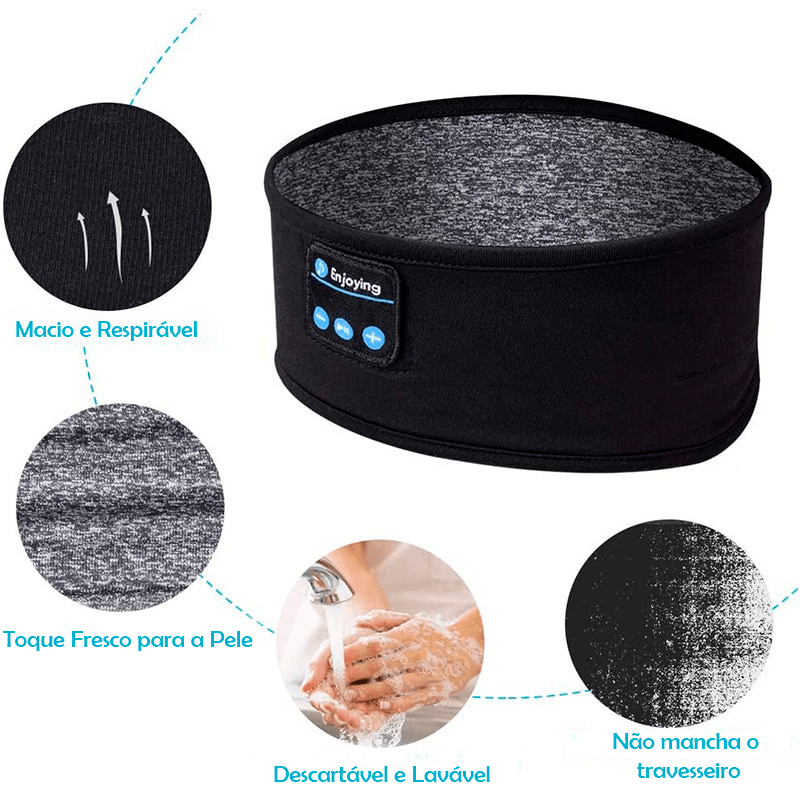 Máscara de Olho para Dormir com Fone de Ouvido - EyeMask Fone - tudokasa