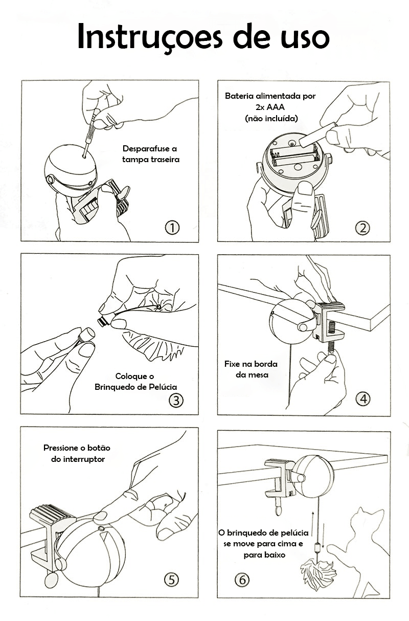 Brinquedo de gato rotativo - Cat Toy - tudokasa